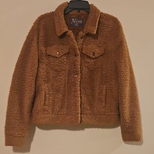 Natural Reflections Sherpa Jacket in Warm Brown